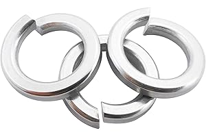 Fajoeda M5 Split Lock Washer,120PCS 304 Stainless Steel(18-8) Spring Lock Washers for Bolts Nuts and Screws,Silver