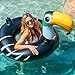 U.S. Pool Supply Giant 4 Foot Inflatable Black Toucan Pool Ring Tube Float - Fun Kids Swim Party Toy - Summer Lounge Raft