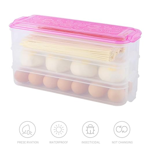 Surenhap 3pcs Contenedor de Almacenamiento de Alimentos con Tapa ...