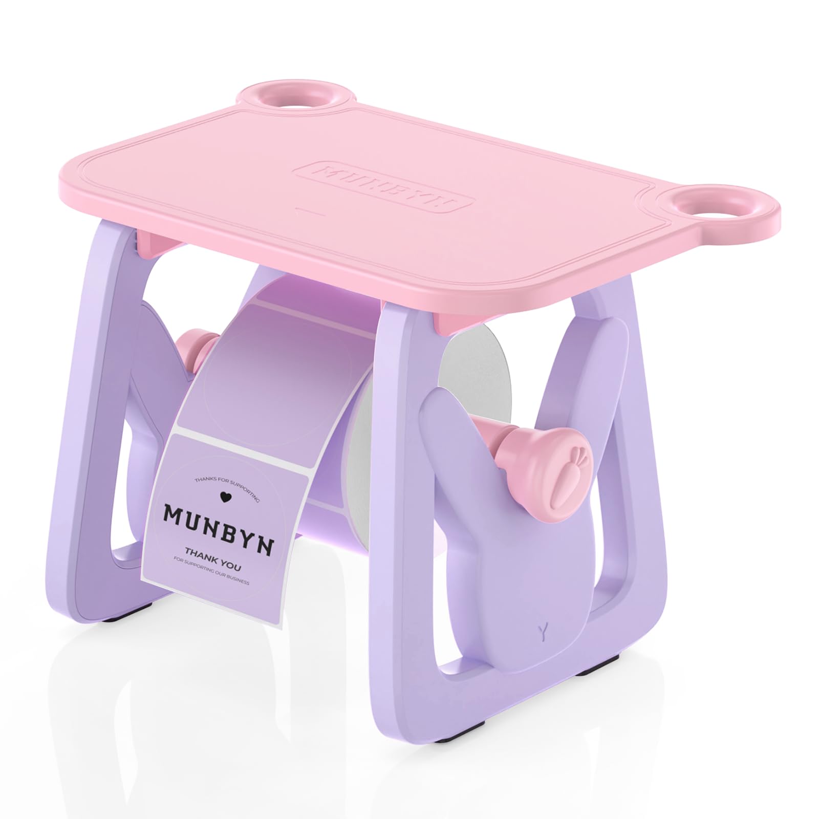 Photo 1 of MUNBYN Label Holder for Rolls and Fanfold Labels, Thermal Sticker Holder for Desktop Thermal Printer, Accessory Supplies for Home, Office, Small Business