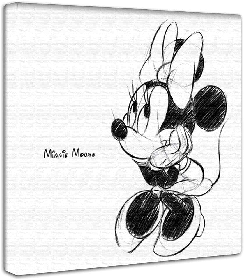 Amazon ディズニー ミニーマウス アートパネル 30cm 30cm 日本製 ポスター おしゃれ インテリア 模様替え リビング 内装 スケッチ イラスト モノクロ ファブリックパネル Dsn 0149 アートフレーム ポスター オンライン通販