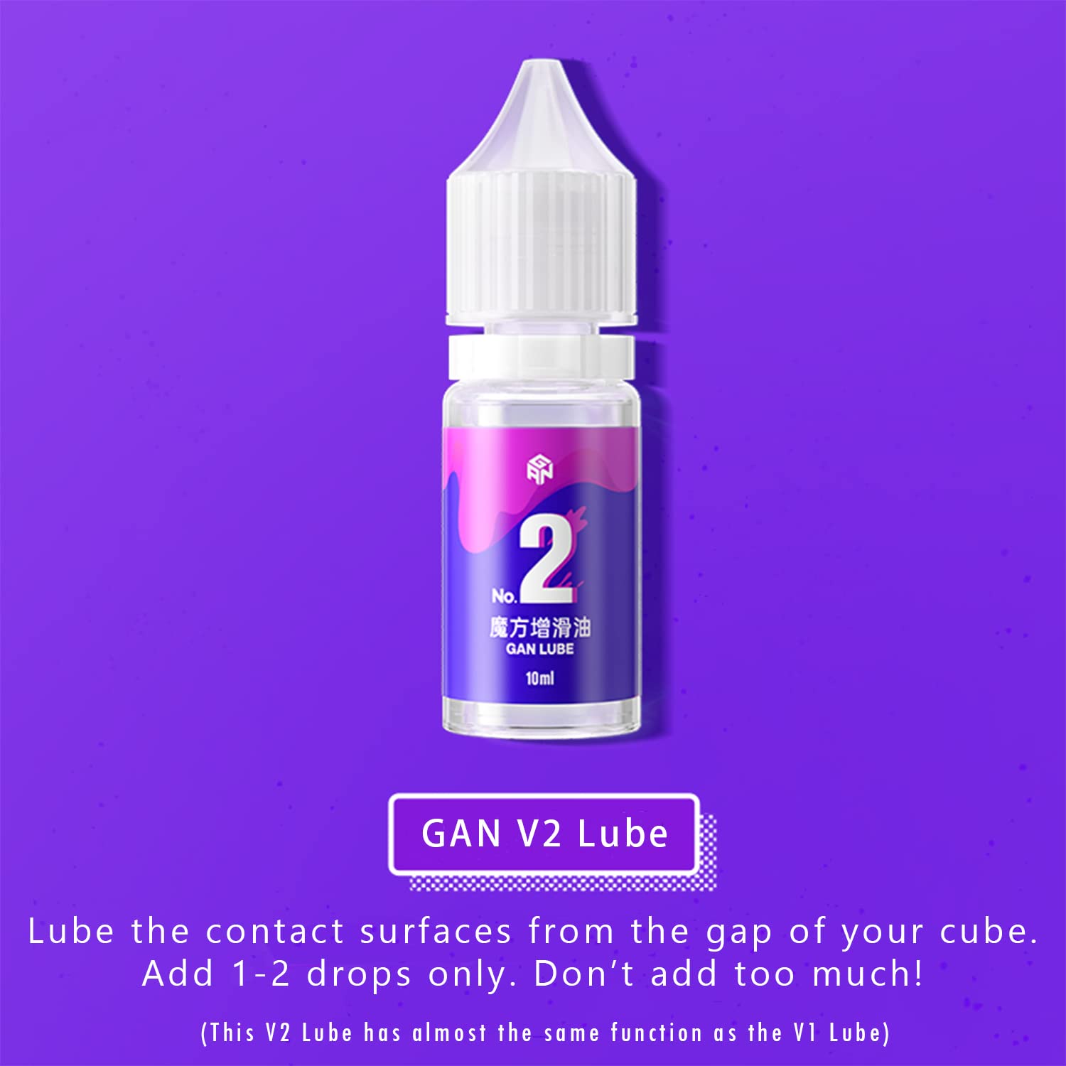 CuberShop GAN Lube Set Bundle (V2 Lube & V3 Sticky Lube), 10mL big Speed Cubing Lubricant Bundle, GAN Professional Lubrication for Speed Cubing, 2022 New Released Lube Bundle