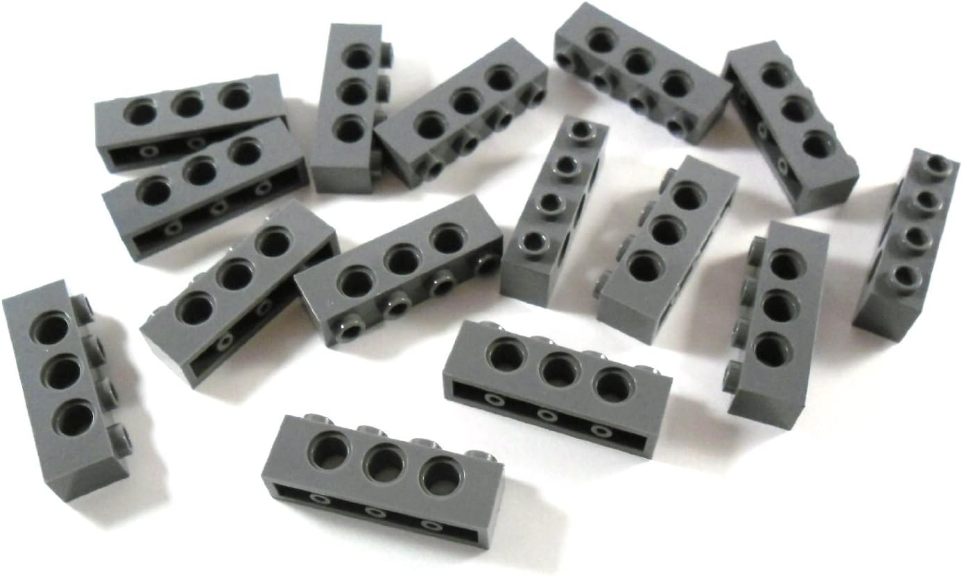 LEGO '15 x Technic Stone 1x4 Pin Holes in New Dark Grey