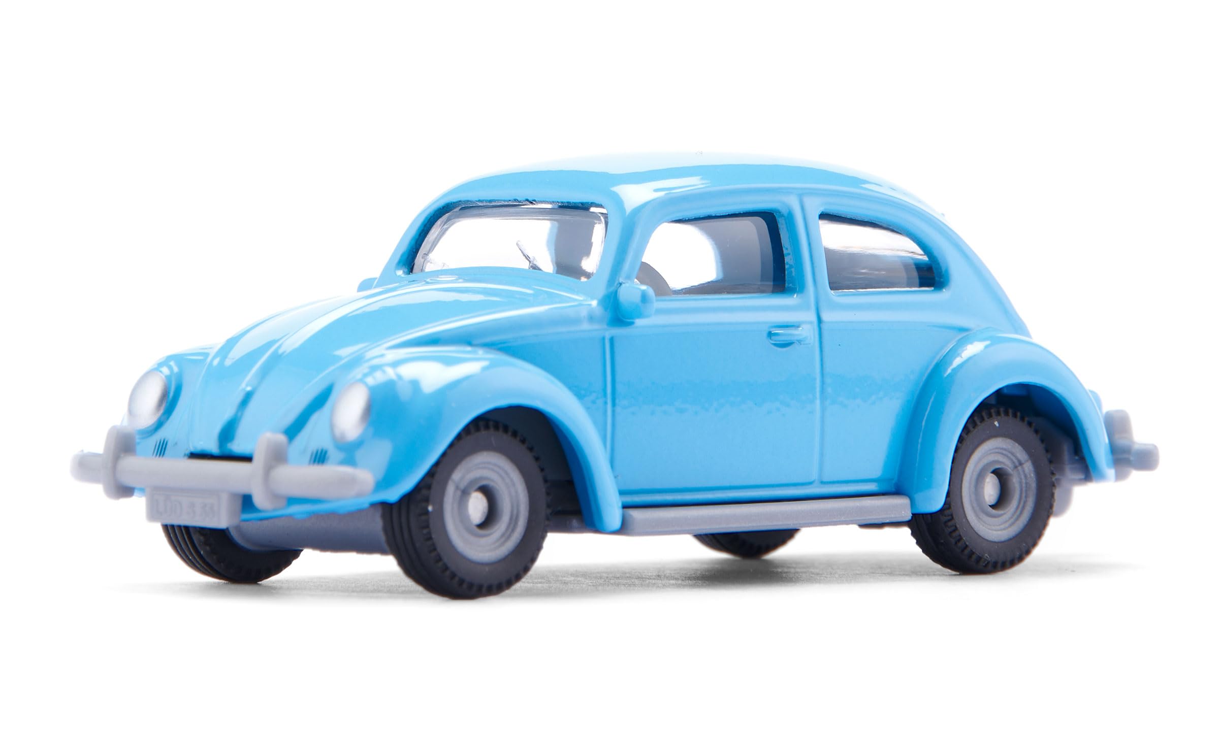 Siku 1557, VW Käfer, Metall/Kunststoff, Hellblau, Spielzeugauto für Kinder, Gummierte Reifen 5
