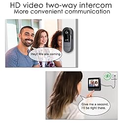 Doorbell Camera Wireless with Monitor for