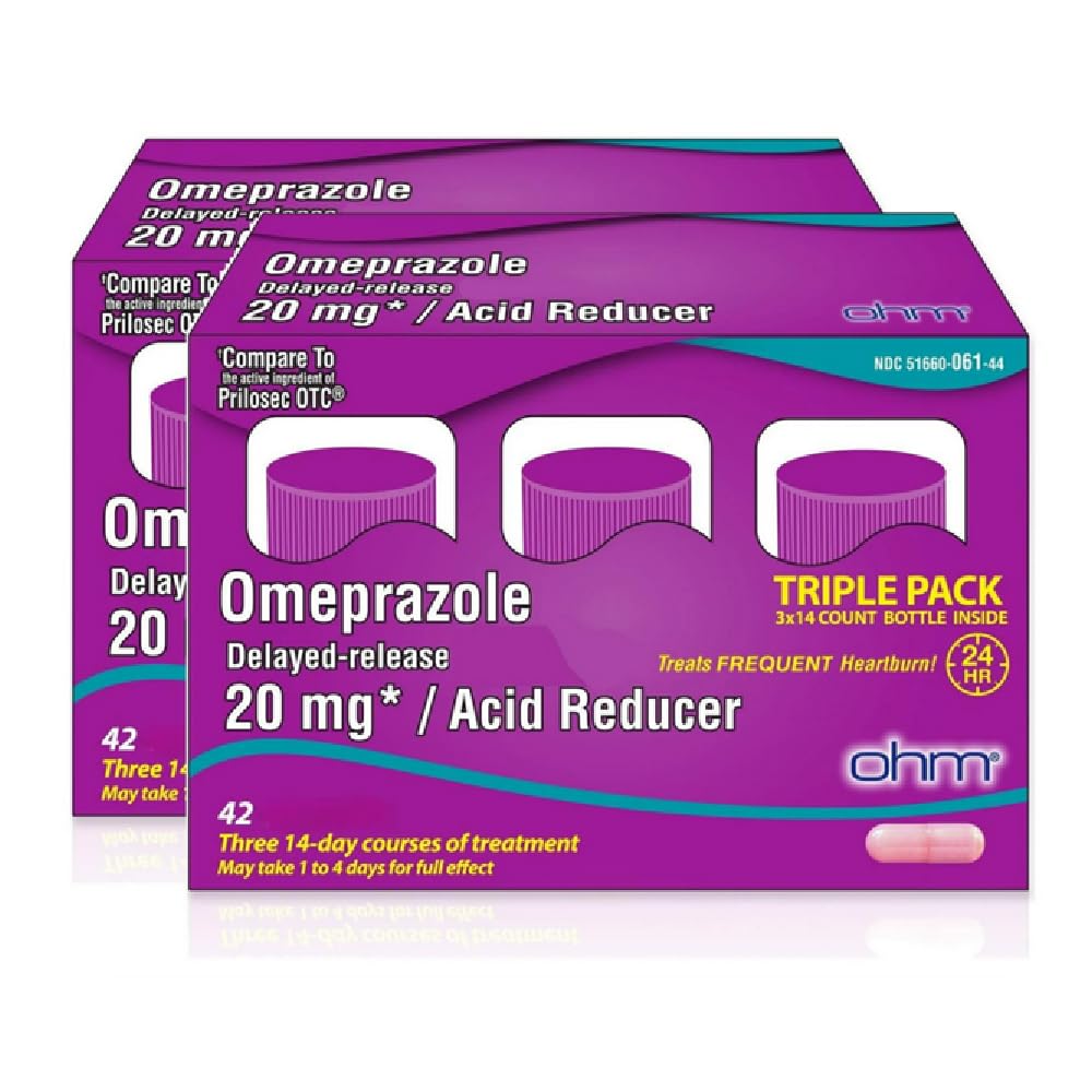 Ohm Omeprazole Delayed-Release Tablets, 20mg Acid