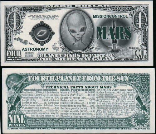Amazon.com : Mars 4 Dollar Novelty Bill 