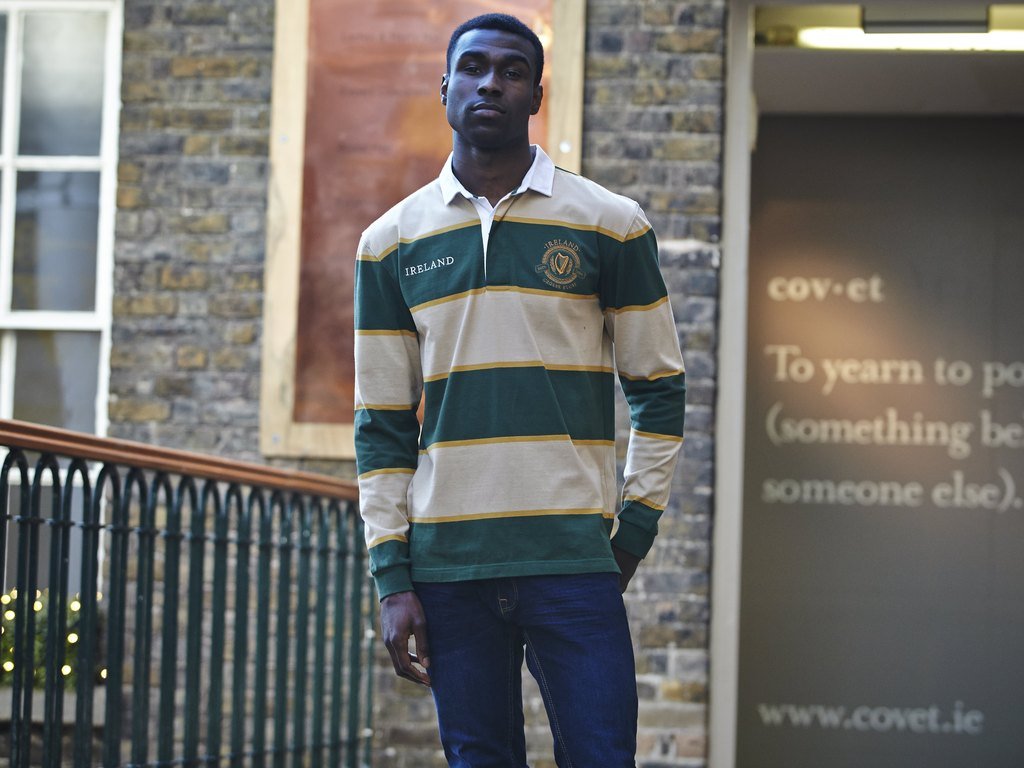 Croker Irish Rugby Jersey - Green & White, XX-Large