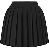 tagunop Women's Mini Pleated Skirts Y2k Skater Skirt Club Skirts for Women Sexy A-Line Uniform Tennis Skirt