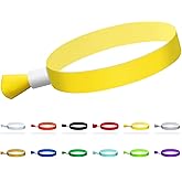 Green-Power America 100 Pcs Cloth Event Wristbands, Event Wristbands, Colored Wrist Bands for Events, for Lightweight Concert Wrist Strap for Activities, Party Bracelets for Events (Color : Yellow)