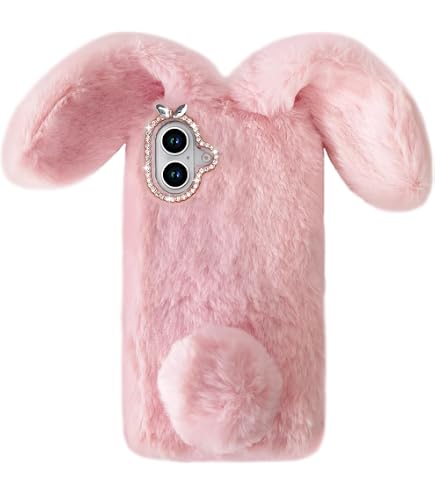 Amazon.com: Bonitec Compatible with iPhone 15 Case Bunny Phone Case for  Girl, Funny Fluffy Fur Pink Rabbit Case, Cute 3D Furry Phone Case with  Bling Rhinestone Diamond, Pink : Cell Phones &