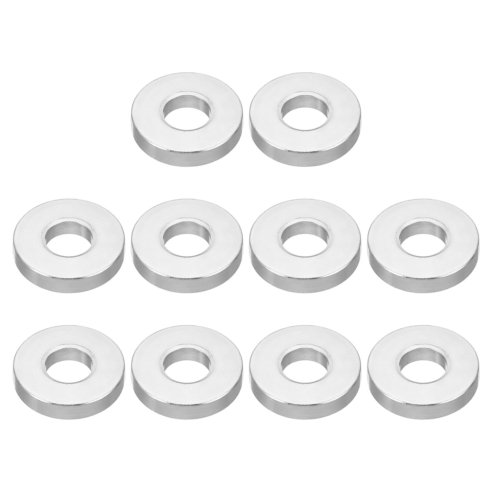 PATIKIL M8 Aluminum Spacers, 10Pcs Metal Spacer Aluminum Round 8.5mm ID x 20mm OD x 4mm L Thickness Aluminum Spacer Screw Standoff for 5/16" or M8 Screw Bolts