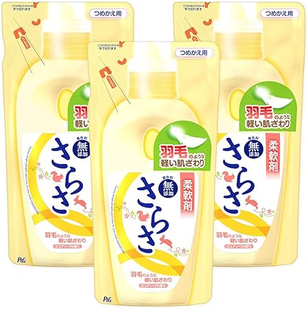 Amazon さらさ 柔軟剤 つめかえ用480ml 3個 さらさ ドラッグストア