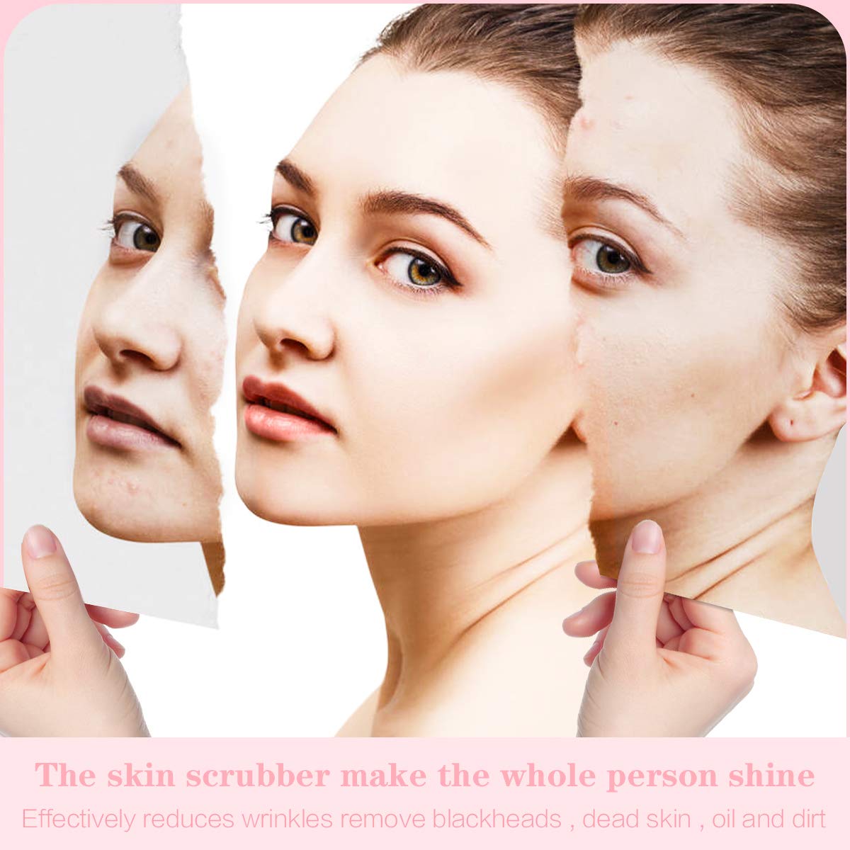 Skin Scrubber, JOMARTO Electric Ultrasonic Facial Spatula, Portable USB Rechargeable LED screen Face Skin Spatula with 4 Modes, Blackhead Remover Pore Cleaner, Moisturizing Lifting: Beauty