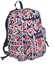 JanSport Unisex Digital Student Navy Watercolor Chevron Backpack