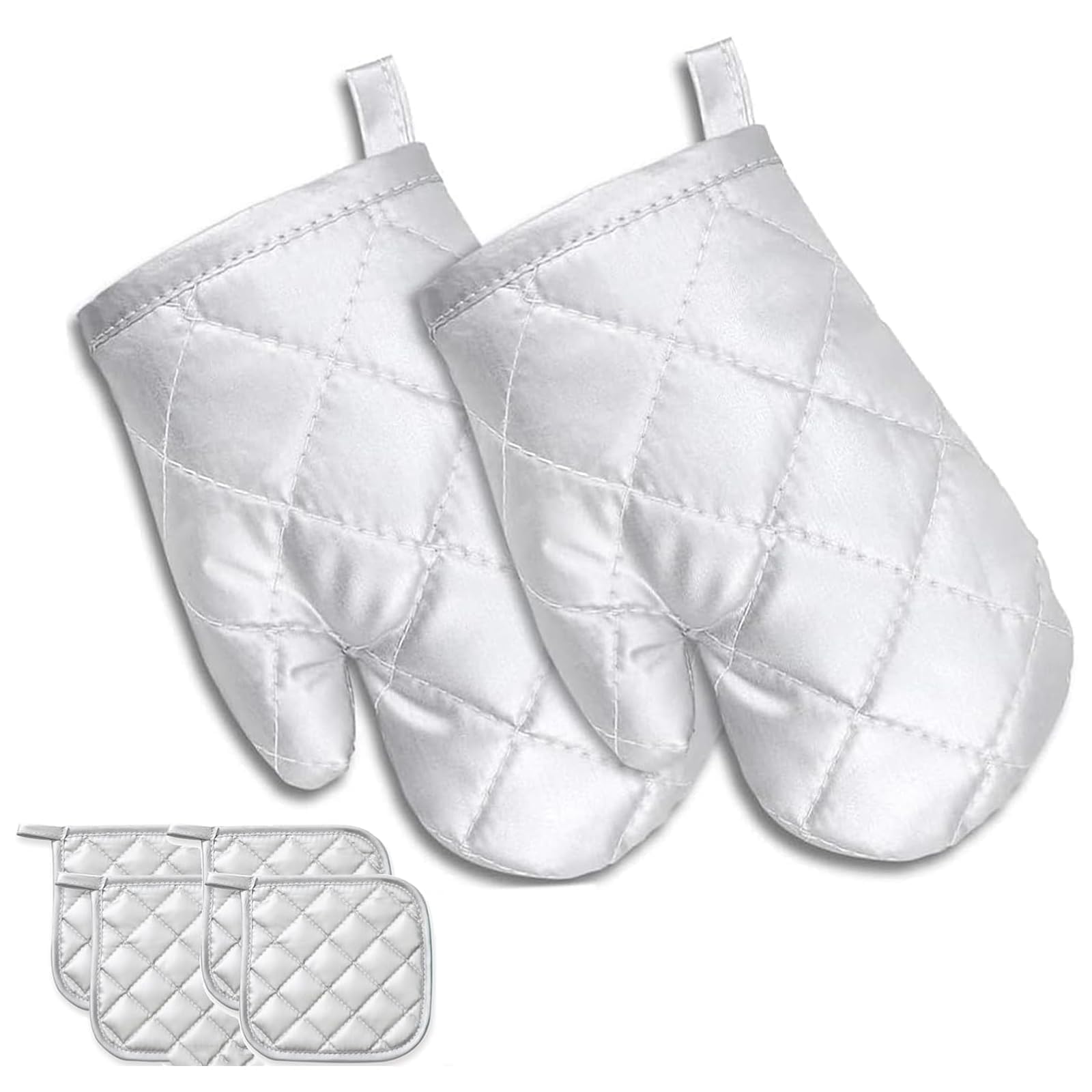 Oven Gloves,Non-Slip Kitchen Oven Mitts Heat Resistant Cooking Gloves for Kitchen Grilling,Cooking,Baking,Microwave,Pizza(6pcs)
