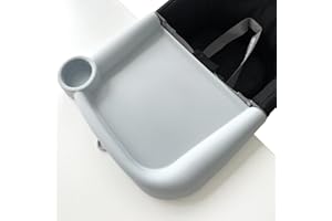 FAILUN Silicone Baby Dining Tray Compatible with Inglesina Fast Table Chair & Other Hook-On High Chairs,Portable Clip-On Fast Table Chair Baby Tray, Dishwasher Safe & BPA Free (Upgraded Gray)
