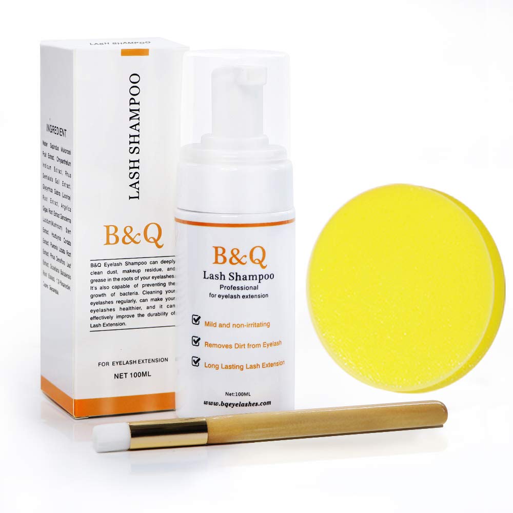 Lash Shampoo For Eyelash Extensions 100 Ml Lash Cleanser Foaming With Compressed Facial Sponge And Soft Brush Buy Online In India At Desertcart In Productid 88433373
