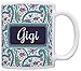 Gigi Mothers Day Gift for Gigi Birthday Gift Gigi Grandma Gifts 11oz Ceramic Coffee Mug with Handle Paisley
