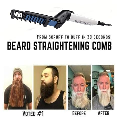 YCXHT Männer Schnelle Bartglätter Kamm Multifunktionale Schnelle Elektrische Bart Glätteisen Kamm Haarglättung Shaping Kamm S