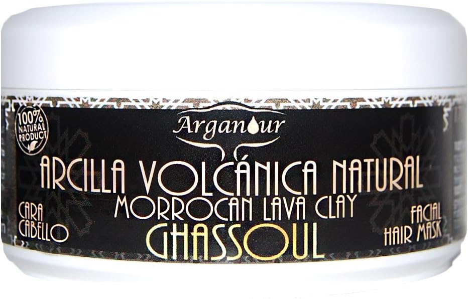 Ghassoul Moroccan Natural Lava Clay Facial and Hair mask Great for Oily Skin and Hair
