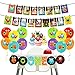 Monster 1st Birthday Decorations Kit - Monster Photo Banner Balloons Cupcake Toppers for Little Monster Party Supplies