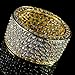 Niv's Bling - 18K Yellow Gold-Plated Cubic Zirconia 11mm Eternity Ring Size 10