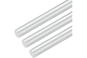 M METERXITY 3-Pack Round Aluminum Rod, 15mm (9/16") Dia 250mm (10") Length 6061 Aluminum Round Rod Solid Lathe Bar Stock Metal Sticks for DIY Crafts Making/Industrial/Construction/Model