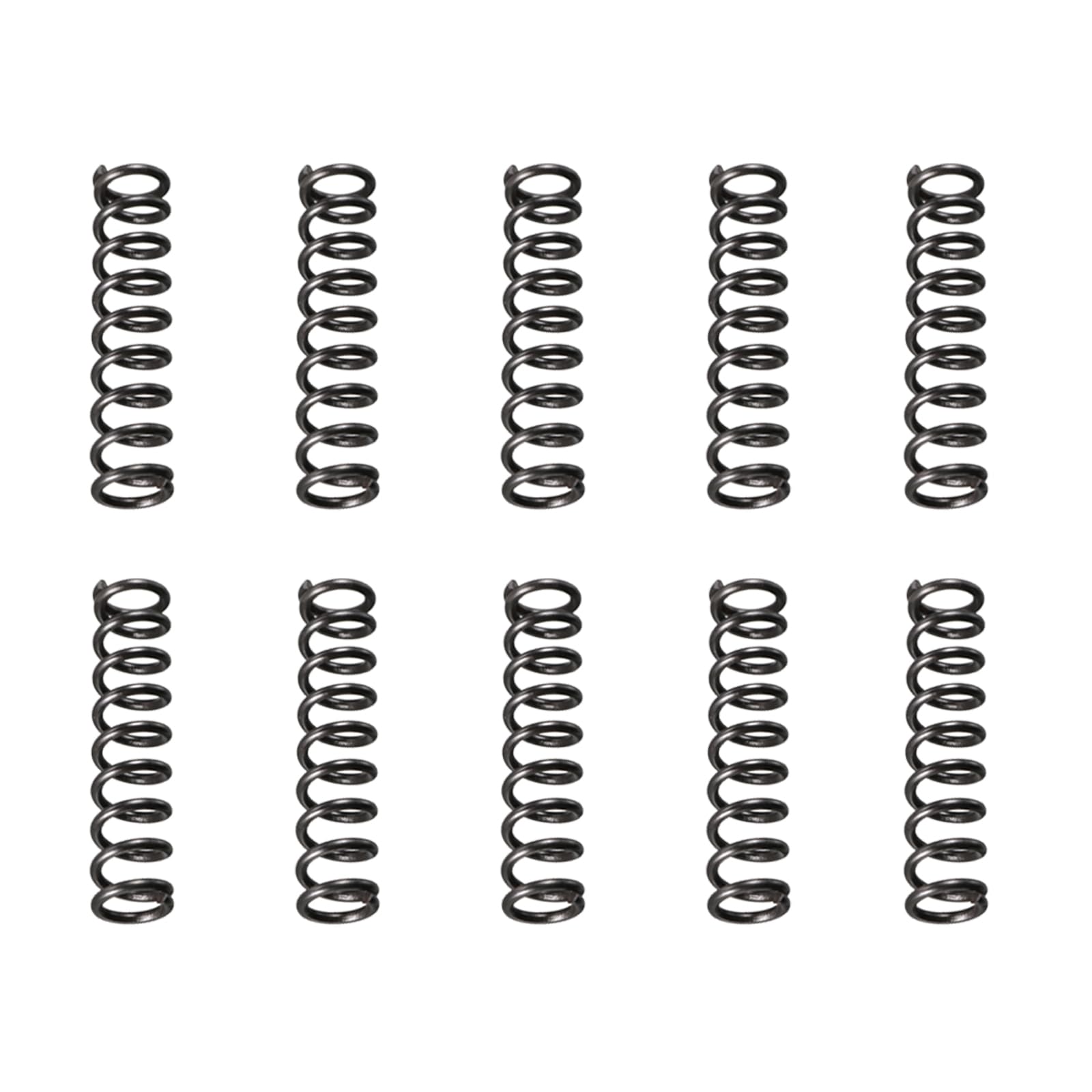 DTGN 1.2x8x35mm(DxODxL) Compression Spring - 10Pack - Good for Machinery - Spring Steel Extension Spring - Black