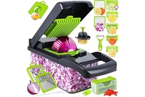 16 in 1 Multifunctional Vegetable Chopper Slicer Cutter Onion Chopper Food Slicer Durable Veggie Cutter Dicer Manual, Dicing 