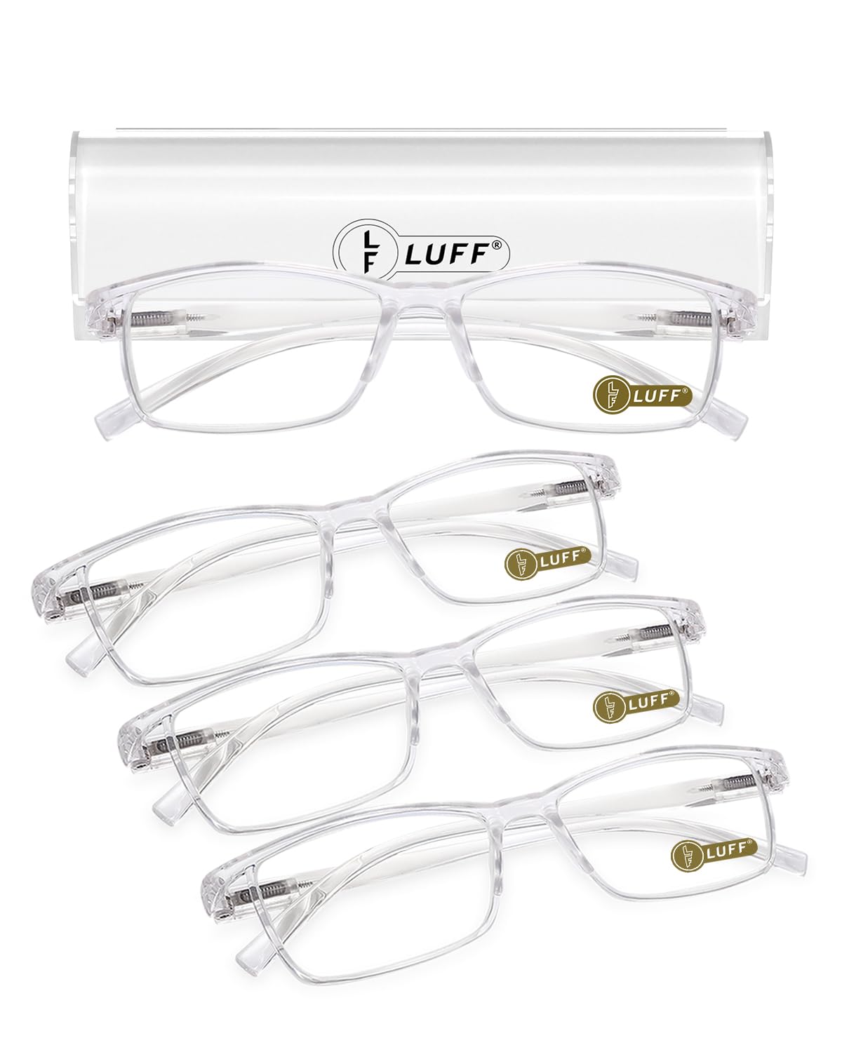 LUFF 4Pcs Anti-Blue-ray Reading Glasses Portable Ultra-Light Readers(3.75X) — image 1