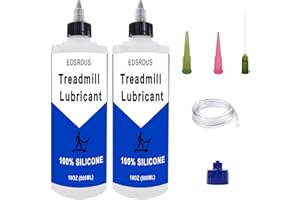 EDSRDUS Treadmill Belt Lubricant 100% Silicone Oil Ideal for All Treadmill Brands Extend Lifespan Easy to Apply with Both a Precision Twist Cap and an Application Tube