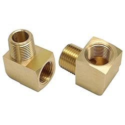 KOOTANS 4pcs 1/4 NPT Elbow Brass Fittings, 1/4 NPT