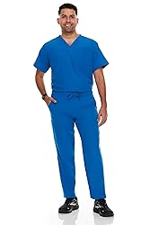 Hey Collection Men Stretch Scrubs Set V-Neck Scrub