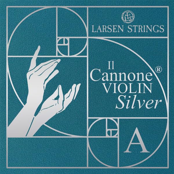 LARSEN STRINGS - Corde per violino 4/4 - Il Cannone Silver - Corda singola LA silver: Anima in nylon multifilamento, Avvolgimento in filo piatto di alluminio
