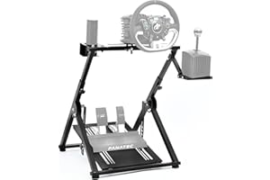MARADA Supllueer Foldable Steering Wheel Stand Fit for Logitech Thrustmaster Fanatec G923 G25 G27 G29 G920 T248 T300RS T300 T500 X Shape Sim Racing Stand Racing Simulator, No Shifter Handbrake Wheel Pedal