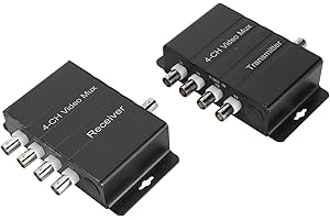 4 Channel Video Multiplexer, Single Core Coaxial Cable Video Multiplexer 400M 3 Channel Superimposed for Security Camera