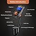 Yurchuke Bluetooth FM Transmitter, 2018 New Version Auto-Scan Wireless Radio Adapter Handsfree Calling Car Kit with 1.4 Display ,Bluetooth 4.2 ,QC3.0+Smart 2.4A Dual USB Charging Ports