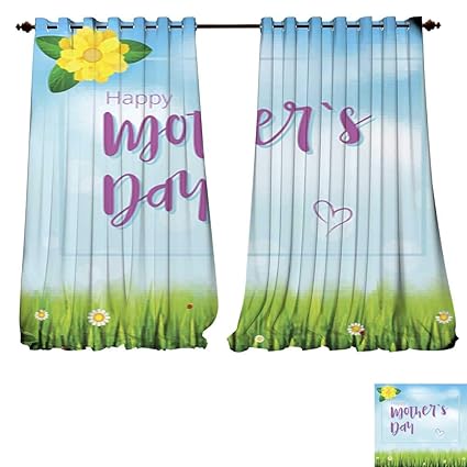Amazon Com Blackout Grommet Curtains Happy Mother Day Realistic