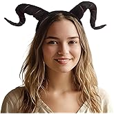 TWISBOW Christmas Headband Bull Horns Costume Headbands Ram Horn Hair Hoops Plush Animal Ears Cosplay Accessory