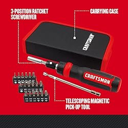 CRAFTSMAN Ratcheting Screwdriver, Multibit