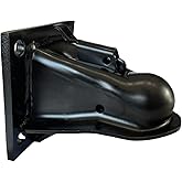 2-5/16'' Hitch Ball Flat Mount Trailer Coupler,14000LBS Capacity, Hardware Black Powder Coat Finish, 5/8 Grade 8 Bolts Included