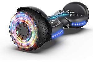 TOMOLOO Upgrated Hoverboards Q3X All Terrain Hoverboard with Colorful LED Lights, Self Balancing Scooter Off Road Hoverboards for Kids ages 6-12 and Adults Gift with Bluetooth Speakers