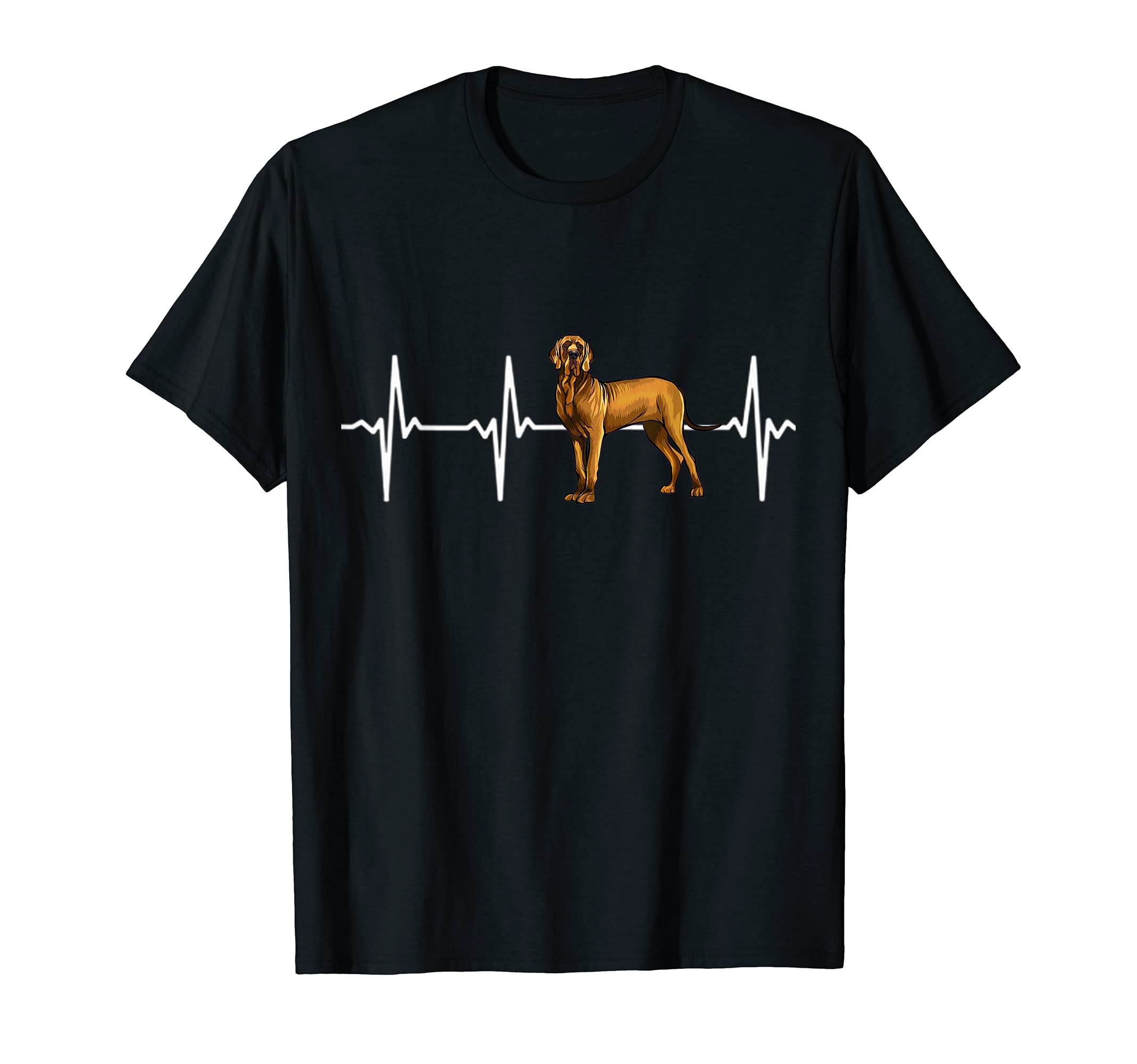 Brown Great Dane Heartbeat Love My Dog T-Shirt