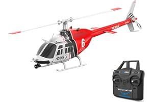 FLYCOLOR C138 RC Helicopter 2.4G 6CH 6-Axis Gyro Altitude Hold 1/33 Remote Control Plane Ready to Fly RTF(RED-White)