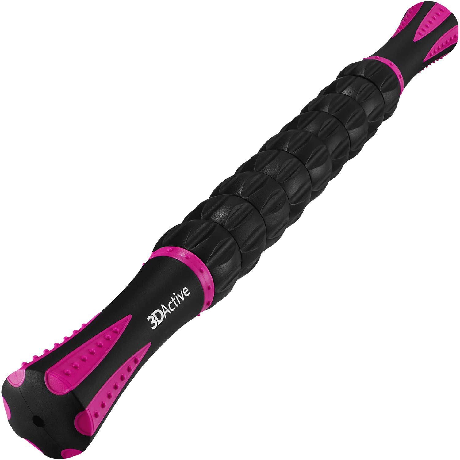 3Dactive Massage Roller Stick for Muscle Recovery, Deep Tissue & Trigger Point Massage. Muscle Roller for Athletes for Post-Workout Recovery, Relieve Cramps & Release Muscle Tension - Purple