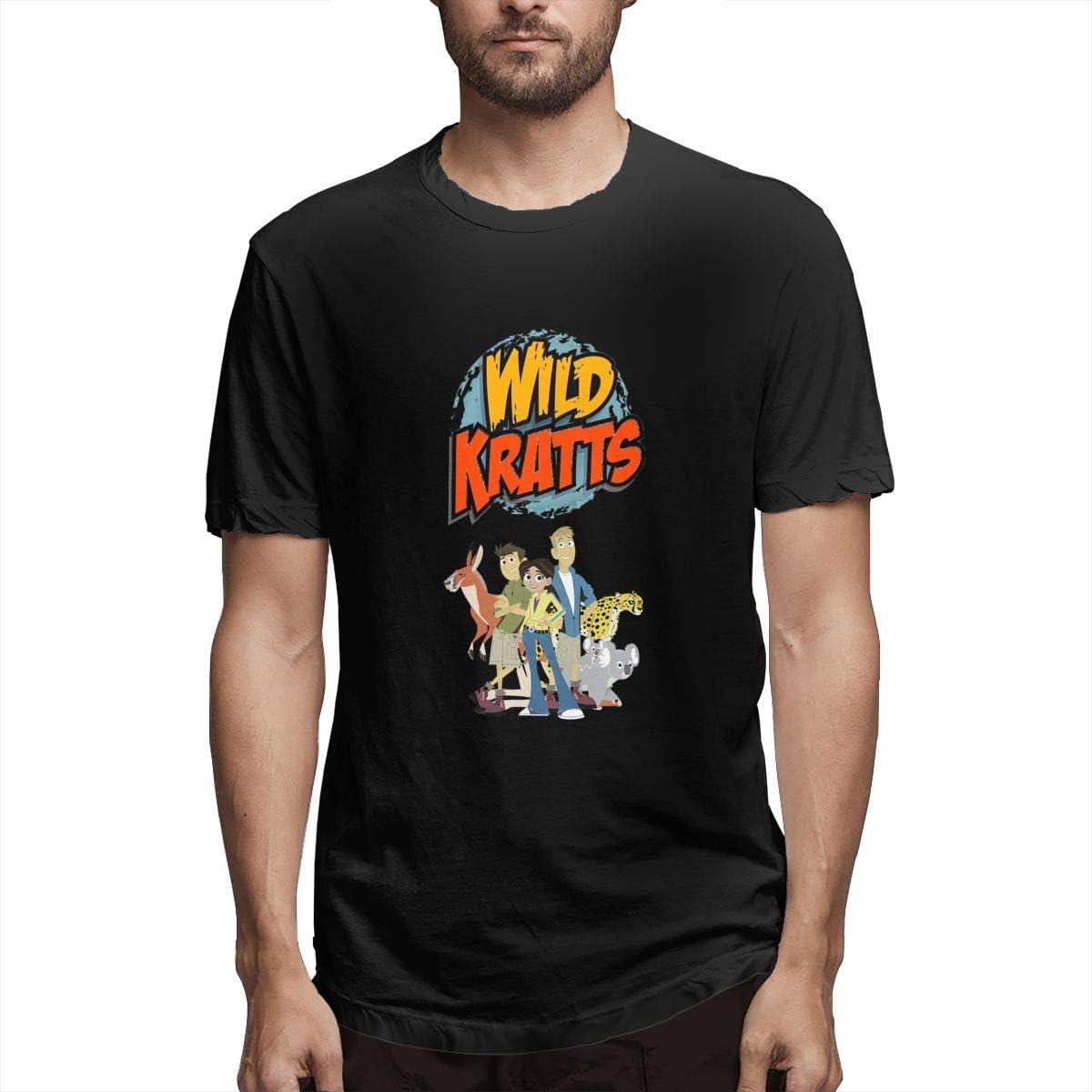 rrwnfv02 Wild Kratts Men's Summer Cool T Shirt Loose Round-Neck T-Shirt