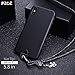 PZOZ iPhone X Case, Slim Silicone Lanyard Case Cover Holder Long Hanging Neck Wrist Strap Outdoors Travel Necklace for iPhone X (Black)
