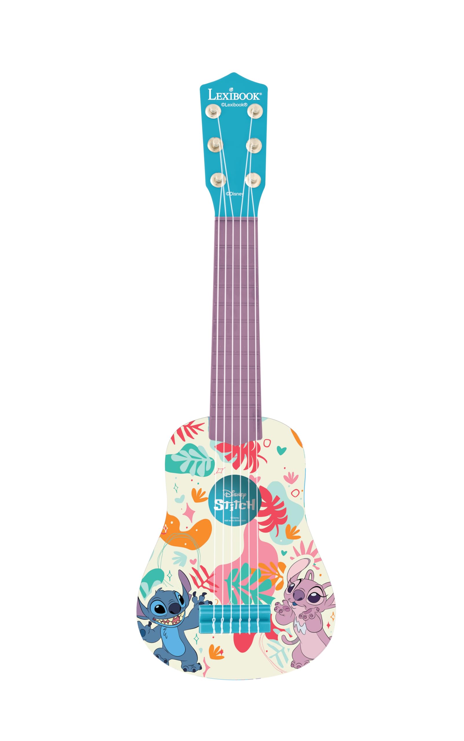Lexibook, Disney Stitch, My first guitar for children, 6 nylon strings, 53 cm / 21'', Guide included, Blue, K200D — image 1
