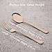 Onlycooker 10.5-inch 4 Piece Serving Fork and Serving Spoon Flatware Silverware Set Service for 2 Stainless Steel Cutlery Dishwasher Safe (Rose Gold)